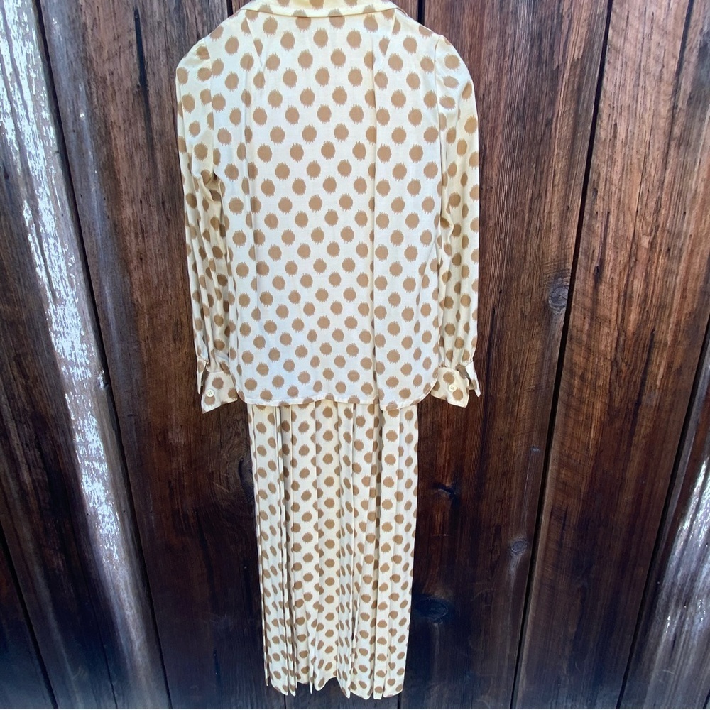 Joseph Magnin Polka Dot Two Piece Dress & Jacket 1970’s Vintage size Small - Picture 2 of 16